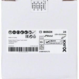 Bosch X-LOCK vlaknaste brusne ploče, Ø125 mm, G 24, R444, Expert for Metal, 1 komad 2608619171