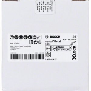 Bosch X-LOCK vlaknaste brusne ploče, Ø125 mm, G 36, R444, Expert for Metal, 1 komad 2608619172