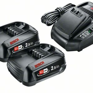 Bosch Sistemski pribor 18 V litijum-jonski Početni set 18 V (2 x 2,5 Ah + AL 1830 CV) 1600A011LD