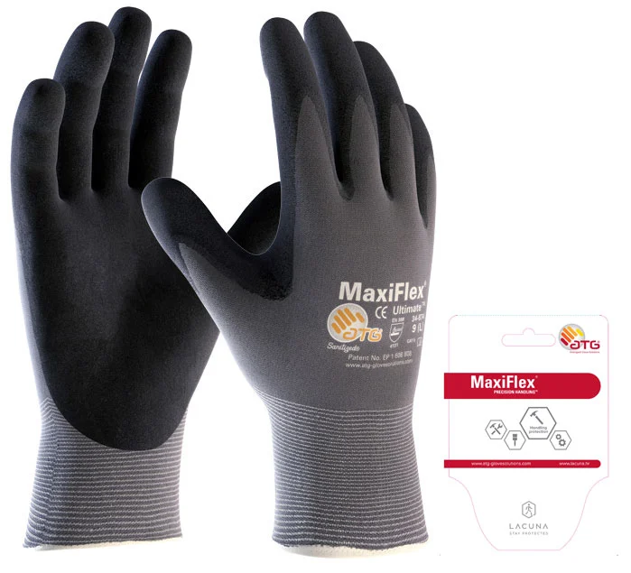 Atg rukavica MaxiFlex Ultimate premaz preko dlana 34-874BL/10