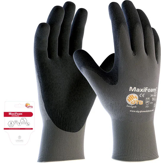 Atg rukavica MaxiFoam sivo-crna 34-900BL/10