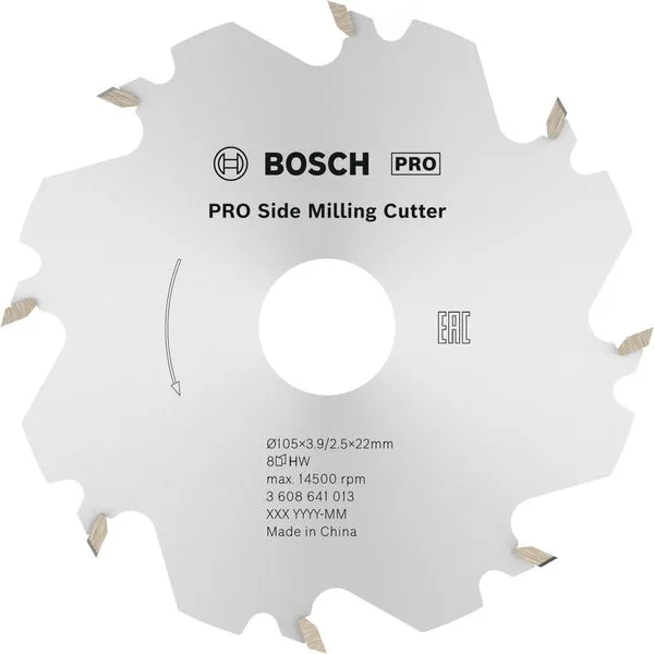 Bosch PRO Side sekač za glodanje 105×22×4 mm, 8 zubaca 3608641013