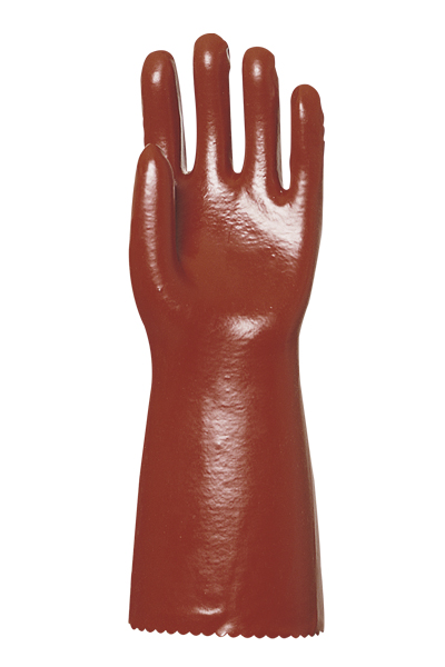 PVC rukavica 40 cm, crvena, vel. 10 3640