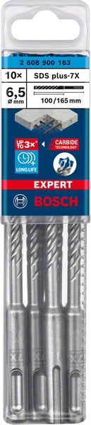 Bosch EXPERT SDS plus-7X burgija za udarne bušilice od 6,5 x 100 x 165 mm, 10 delova 2608900163