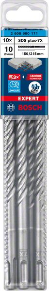 Bosch EXPERT SDS plus-7X burgija za udarne bušilice od 10 x 150 x 215 mm, 10 delova 2608900171