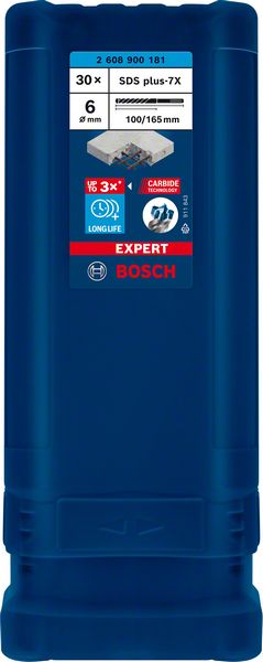 Bosch EXPERT SDS plus-7X burgija za udarne bušilice od 6 x 100 x 165 mm, 30 delova 2608900181