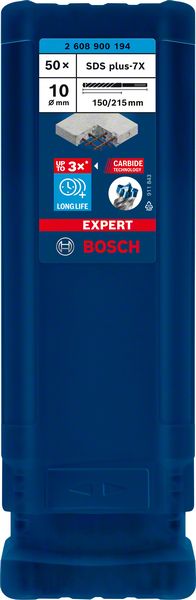 Bosch EXPERT SDS plus-7X burgija za udarne bušilice od 10 x 150 x 215 mm, 50 delova 2608900194