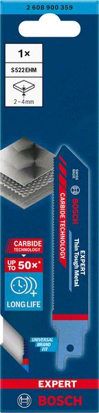 Bosch EXPERT „Thin Tough Metal“ S 522 EHM list univerzalne testere, 1 deo 2608900359