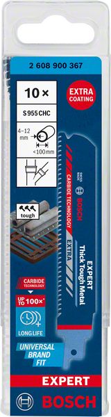 Bosch EXPERT „Thick Tough Metal“ S 955 CHC list univerzalne testere, 10 delova 2608900367
