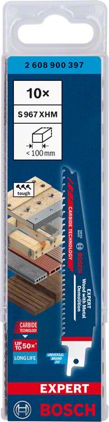 Bosch EXPERT „Wood with Metal Demolition“ S 967 XHM list univerzalne testere, 10 delova 2608900397