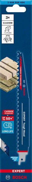 Bosch EXPERT „Tough Wood“ S 1142 KHM list univerzalne testere, 3 dela 2608900404