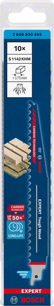 Bosch EXPERT „Tough Wood“ S 1142 KHM list univerzalne testere, 10 delova 2608900405