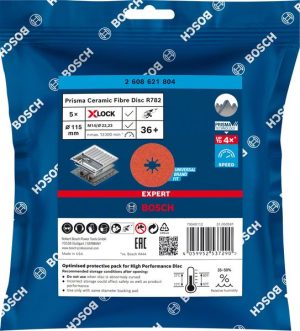 Bosch EXPERT R782 Prisma Ceramic X-LOCK Fiber disk od 115 mm, 22,23 mm, G 36, 5 delova 2608621804