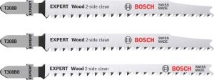 Bosch 3-delni komplet EXPERT „Wood 2-side clean“ listova ubodne testere T308B/BO 2608900559