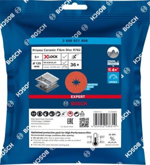 Bosch EXPERT R782 Prisma Ceramic X-LOCK Fiber disk od 125 mm, 22,23 mm, G 36, 5 delova 2608621808