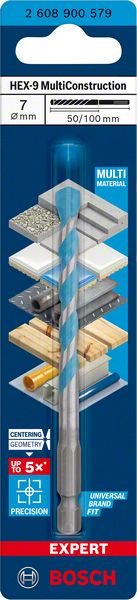 Bosch EXPERT HEX-9 MultiConstruction burgija od 7 x 50 x 100 mm 2608900579