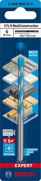 Bosch EXPERT CYL-9 MultiConstruction burgija od 6 x 60 x 100 mm 2608900611