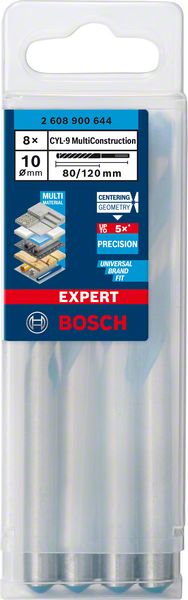 Bosch EXPERT CYL-9 MultiConstruction burgija od 10x80x120 mm, 8 delova 2608900644