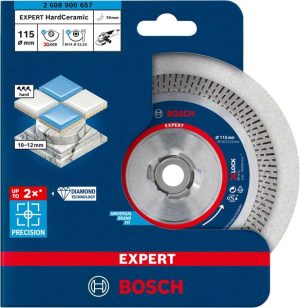 Bosch EXPERT HardCeramic X-LOCK dijamantska rezna ploča od 115x22,23x1,4x10 mm 2608900657