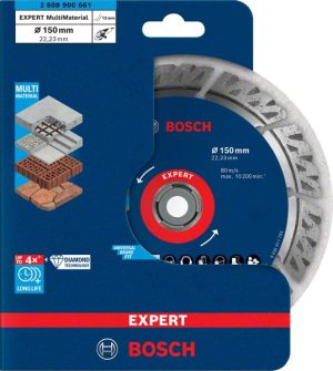 Bosch EXPERT MultiMaterial dijamantska rezna ploča od 150 x 22,23 x 2,4 x 12 mm 2608900661