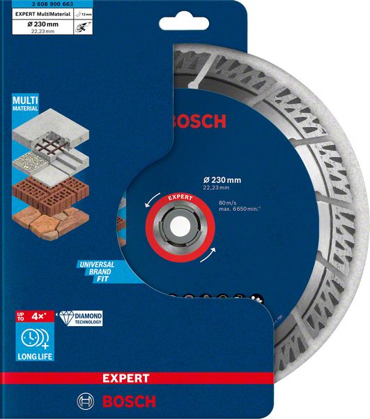 Bosch EXPERT MultiMaterial dijamantska rezna ploča od 230x22,23x2,4x15 mm 2608900663