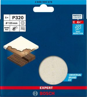 Bosch EXPERT M480 brusna mreža za rotacione brusilice od 125 mm, G 320, 5 delova 2608900678