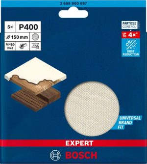 Bosch EXPERT M480 brusna mreža za rotacione brusilice od 150 mm, G 400, 5 delova 2608900697