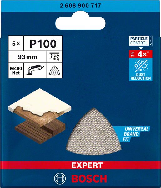 Bosch EXPERT M480 brusna mreža za delta brusilice od 93 mm, G 100, 5 delova 2608900717