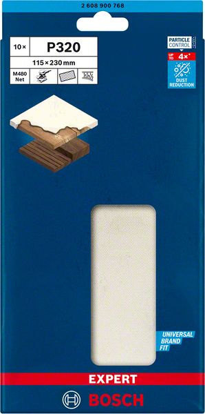 Bosch EXPERT M480 brusna mreža za vibracione brusilice od 115 x 230 mm, G 320, 10 delova 2608900768