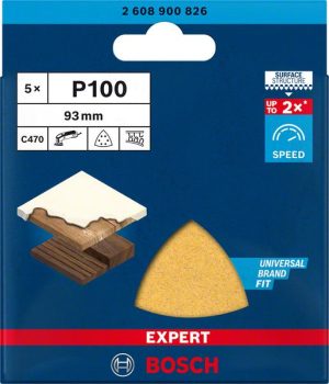 Bosch EXPERT C470 brusni papir za delta brusilice od 93 mm, G 100, 5 delova 2608900826