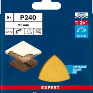 Bosch EXPERT C470 brusni papir za delta brusilice od 93 mm, G 240, 5 delova 2608900829