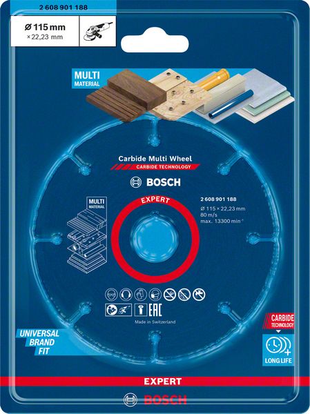 Bosch EXPERT Carbide Multi Wheel rezna ploča od 115 mm, 22,23 mm 2608901188