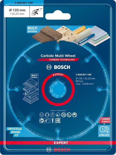 Bosch EXPERT Carbide Multi Wheel rezna ploča od 125 mm, 22,23 mm 2608901189