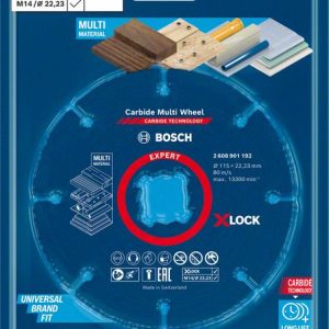 Bosch EXPERT Carbide Multi Wheel X-LOCK rezna ploča od 115 mm, 22,23 mm 2608901192