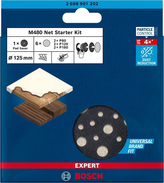 Disques Abrasifs BOSCH Expert M480 - 125 mm - Boite de 5 pièces - Grain 240 2608901639 : , vente en ligne BOSC0603