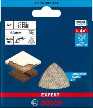 Bosch Komplet EXPERT M480 brusnih mreža od 93 x 93 mm, 6 delova 2608901204