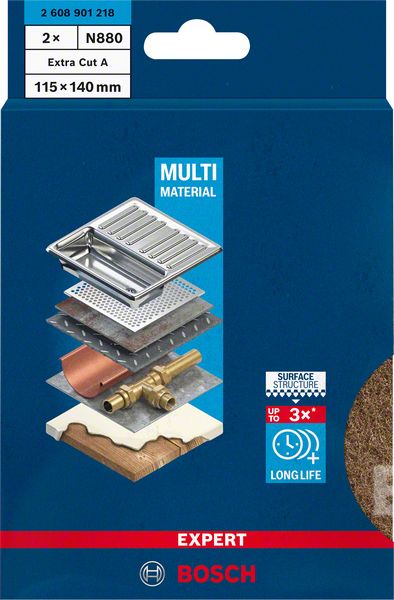 Bosch EXPERT N880 podloga od filca za ručno brušenje od 115 x 140 mm, gruba A, 2 dela 2608901218