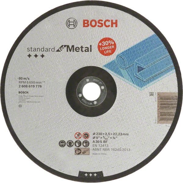 Bosch Standard for Metal uvučena rezna ploča 230 × 2,5 × 22,23 2608619776