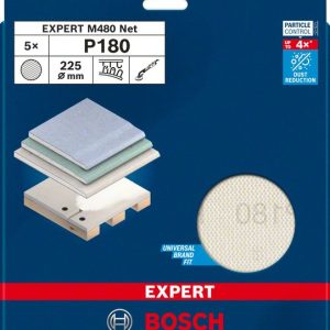 Bosch EXPERT M480 brusna mreža od 225 mm, G 180, 5 delova 2608901638