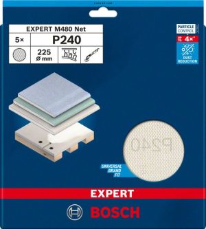Bosch EXPERT M480 brusna mreža od 225 mm, G 240, 5 delova 2608901639