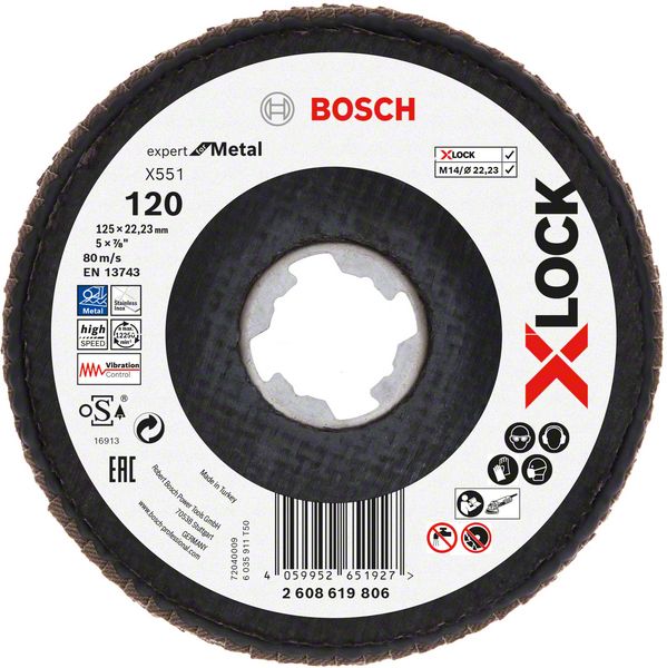 Bosch X-LOCK lamelna brusna ploča X551, Expert for Metal 2608619806