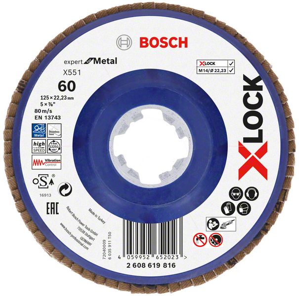 Bosch X-LOCK lamelna brusna ploča X551, Expert for Metal 2608619816