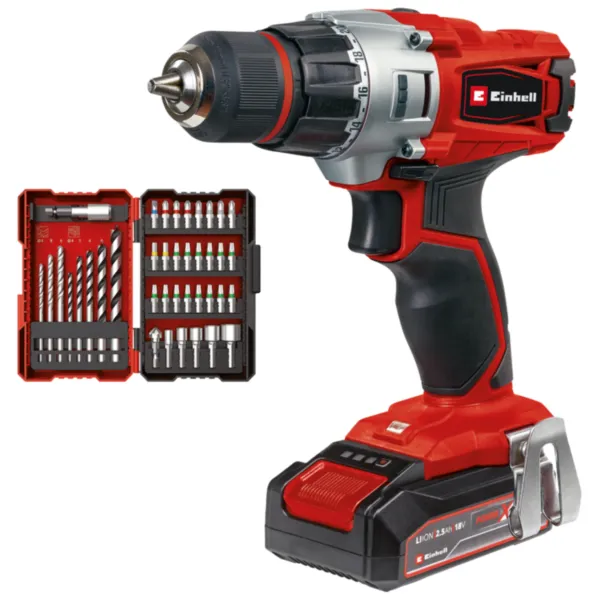 Einhell TE-CD 18/2 Li +39 (1x2,5 Ah) Akumulatorska bušilica Set 4514219