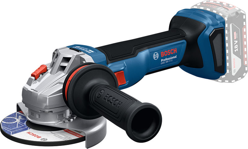 Bosch Akumulatorska ugaona brusilica GWS 18V-11 S u L-BOXX 136 sa štitnikom 06019N4001