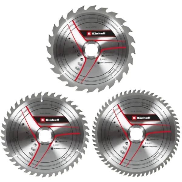 Einhell Set reznih listova 3 kom 210x30 T24/42/60 Pribor za stacionarne testere 49587805