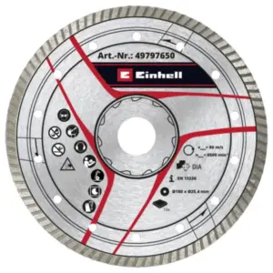 Einhell Dijamantna rezna ploča 180x25,4 Turbo (brzina 80 m/s) Pribor za rezače granita i pločica 49797650