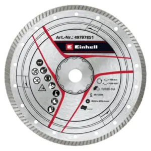 Einhell Dijamantna rezna ploča 250x25,4 Turbo (brzina 80 m/s) Pribor za rezače granita i pločica 49797851