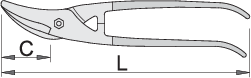 Unior 563R/7PR Makaze za lim univerzalne, 280, 615037 - Slika 2