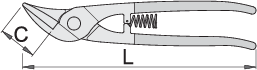 Unior 568R/7P Makaze za lim IDEAL, 250, 609336 - Slika 2