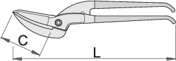Unior 592R/7PR Makaze za lim PELIKAN, 350, 615035 - Slika 2